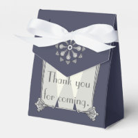 Deco de Arte Swanky em Blue Favor Box