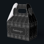 Caixinha De Lembrancinhas Deco Preto E Prateado Gável<br><div class="desc">*Personalize adicionando seu texto ou redimensione a imagem em camadas.</div>