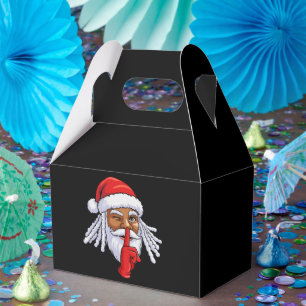 Caixinha De Lembrancinhas Decoração de festa de Natal do Papai Noel afro-ame