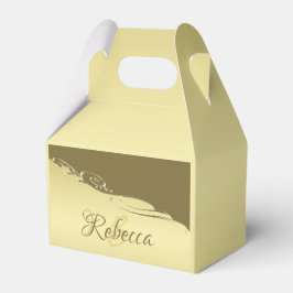 Caixinha De Lembrancinhas Decoração de ouro de luxo em ouro militar Favo