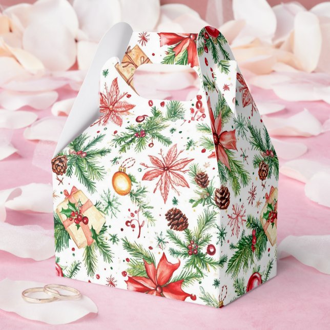 Caixinha De Lembrancinhas decoração festiva Natal (Casamento)