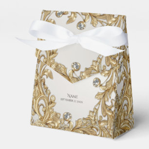 Caixinha De Lembrancinhas Decorative Dourado Favor Box