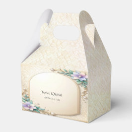 Caixinha De Lembrancinhas Decorative Floral Frame with Pearls Favor Box