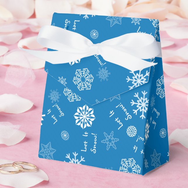 Caixinha De Lembrancinhas Deixe Nevar Azul (Casamento)