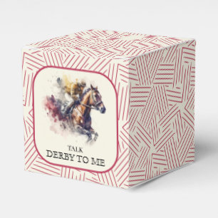 Caixinha De Lembrancinhas Derby de Cavalo Raça de Aquarela