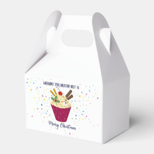 Caixinha De Lembrancinhas Desejo-lhe muffin, mas um cartão de natal feliz