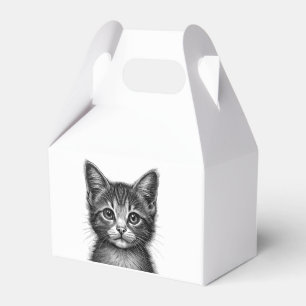 Caixinha De Lembrancinhas Desenho Adorável de Gato Jovem