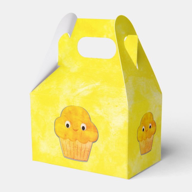 Caixinha De Lembrancinhas Desenho de Muffin Fofo  (Frente)