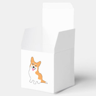 Caixinha De Lembrancinhas Desenhos animados de sorriso do Corgi de Galês do