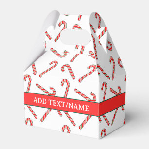 Caixinha De Lembrancinhas Desenhos De Candy Cane Em Branco Verde Vermelho