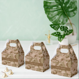 Caixinha De Lembrancinhas Desert Camouflage Patterno, seu nome, Personalize