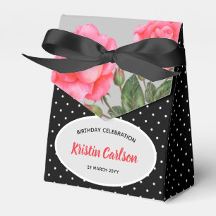 Caixinha De Lembrancinhas Design de Chique rosa com aquarela