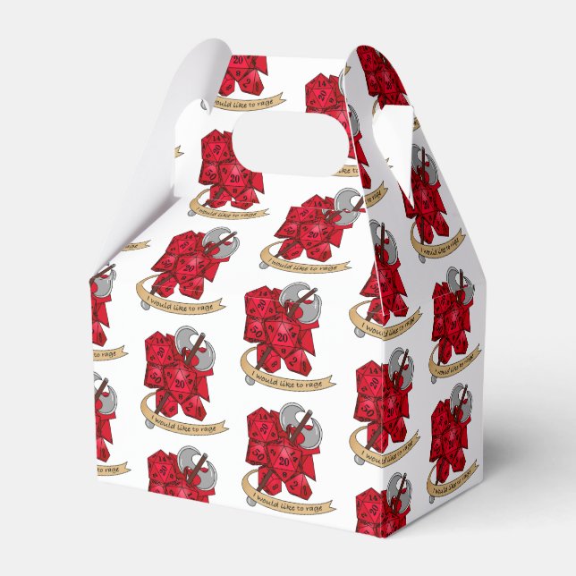 Caixinha De Lembrancinhas Design de Dice Barbary (Frente)