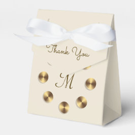 Caixinha De Lembrancinhas Design de gradiente metálico. Monograma