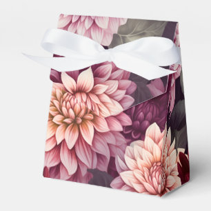Caixinha De Lembrancinhas Design de Padrão de Dahlia Rosa-Vermelho-Cria