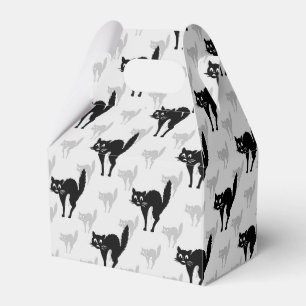 Caixinha De Lembrancinhas Design de Padrão de Silhueta de Sombra de Gato Pre