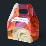 Caixinha De Lembrancinhas Design Floral Nome Personalizado<br><div class="desc">Desenho floral colorido. Caixas de lembrancinhas personalizadas. Edite o texto para personalizar. Ideia de decoração para festa.</div>