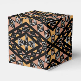 Caixinha De Lembrancinhas Design Moderno de Tecido de Lama Bogolan Afro Pop