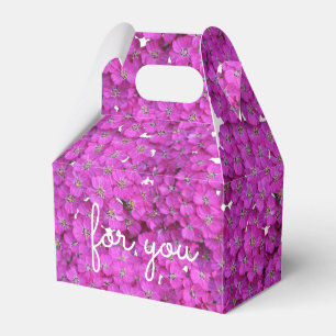 Caixinha De Lembrancinhas Design roxo floral retro