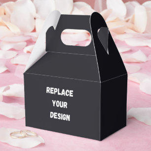 Caixinha De Lembrancinhas Design simples preto personalizado Adicionar Foto