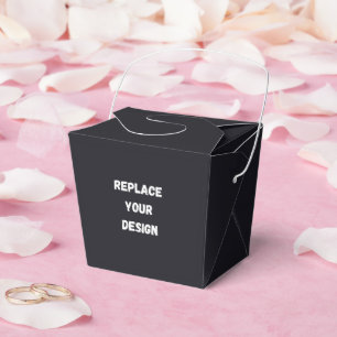 Caixinha De Lembrancinhas Design simples preto personalizado Adicionar Foto