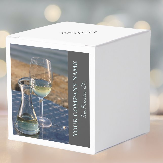 Caixinha De Lembrancinhas Desperdício de vinho branco para compradas de vinh (Criador carregado)