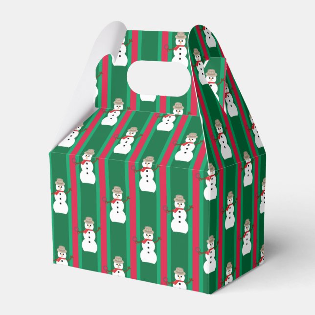 Caixinha De Lembrancinhas Detetive Snowman de Natal divertido e Rico (Frente)
