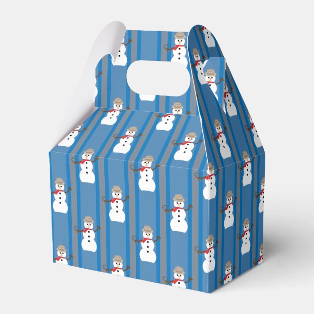 Caixinha De Lembrancinhas Detetive Snowman, divertido e Rico (Frente)