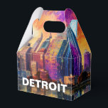 Caixinha De Lembrancinhas Detroit Skyline Abstrato Art<br><div class="desc">Adicione um toque moderno ao seu evento com esta caixa de favoritos que inclui a arte da linha do horizonte de Detroit. Perfeito para casamentos,  festas ou presentes corporativos.</div>