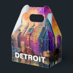 Caixinha De Lembrancinhas Detroit Skyline Abstrato Art<br><div class="desc">Adicione um toque moderno ao seu evento com esta caixa de favoritos que inclui a arte da linha do horizonte de Detroit. Perfeito para casamentos,  festas ou presentes corporativos.</div>