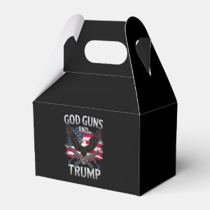 Caixinha De Lembrancinhas Deus Armas E Trump Águia Bandeira Americana Vintag