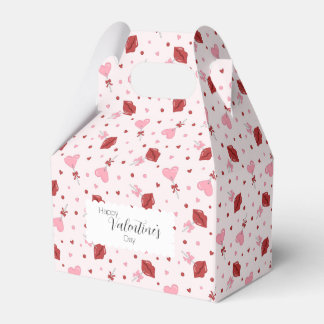 Caixinha De Lembrancinhas Dia de os namorados Rosa e Coração Vermelho Derram