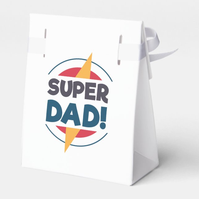 Caixinha De Lembrancinhas Dia de os pais Feliz do Super Pai | Favor Box (Verso)