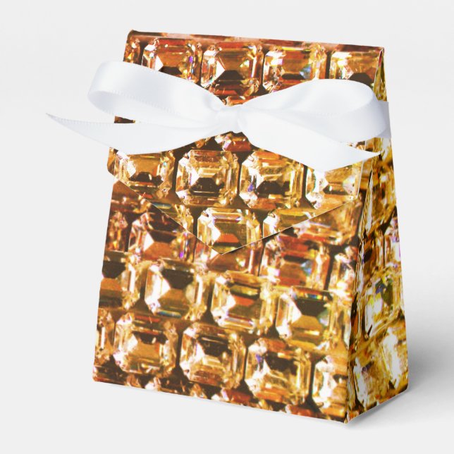 Caixinha De Lembrancinhas Diamantes amarelos, diamantes de laranja, gemstone (Frente)