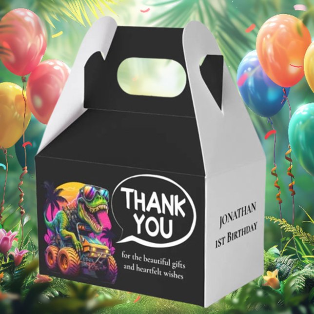 Caixinha De Lembrancinhas Dino-Mite Monster, partido do caminhão (Make your celebration unforgettable—join the dino-mite fun now!)