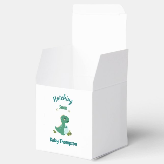 Caixinha De Lembrancinhas Dinossauro Editável Chá Bebê Atacando em breve (Aberto)