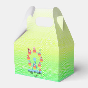 Caixinha De Lembrancinhas Dinossauro engraçado Festa de aniversário de roda-