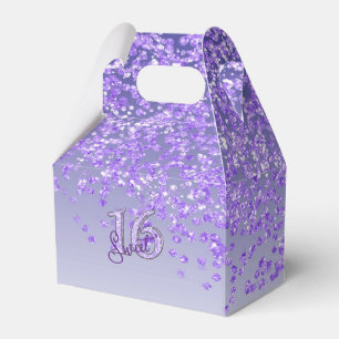 Caixinha De Lembrancinhas Doce 16 Aniversário Grelha Roxo