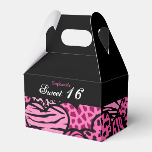 Caixinha De Lembrancinhas Doce animal cor-de-rosa 16 Favorbox dos corações