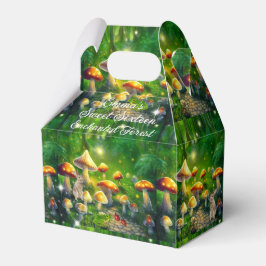 Caixinha De Lembrancinhas Doce Floresta Encantada Coelhos Sapos Cogumelo