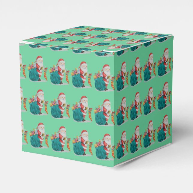 Caixinha De Lembrancinhas doce natal paterno com presentes e brinquedos em s (Frente)