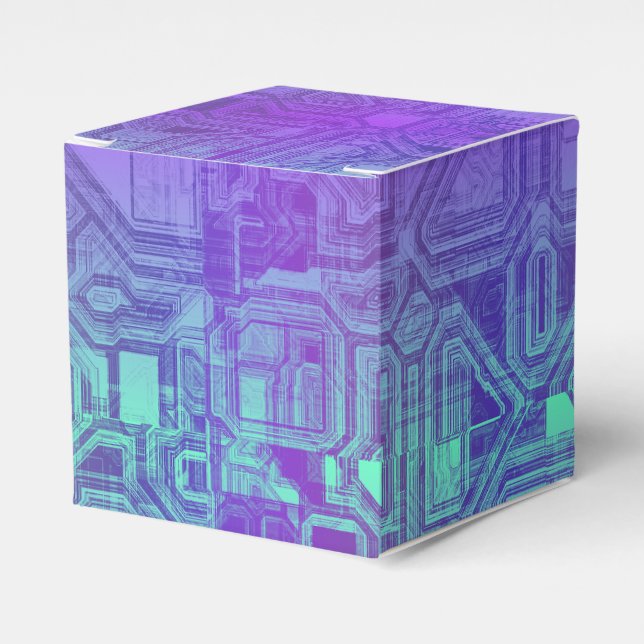 Caixinha De Lembrancinhas doces circuitos - berry blue : (Frente)