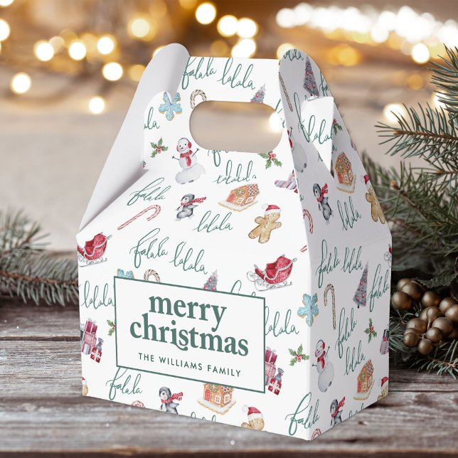 Caixinha De Lembrancinhas Doces de Natal e Snowmen (Criador carregado)