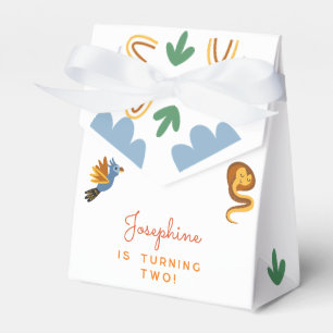 Caixinha De Lembrancinhas Dois animais selvagens do safari aniversário de cr