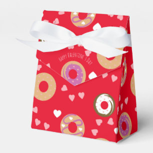 Caixinha De Lembrancinhas Donuts Dia dos Namorados Corações Rosa Vermelho