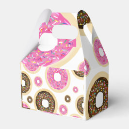 Caixinha De Lembrancinhas Donuts & Purpurina Rosa Marrom Delicioso Lembranci