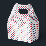 Caixinha De Lembrancinhas Dots<br><div class="desc">This gift favor box is shown in a red,  white and blue dots print.  
Choose from many styles,  customize this item or buy as is.




Licensed Print</div>
