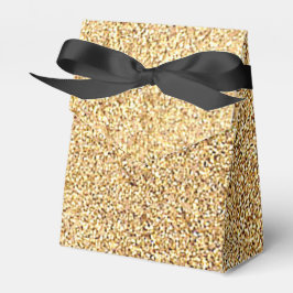 Caixinha De Lembrancinhas Dourada Glitter Wedding-Celebrações Multiestilos