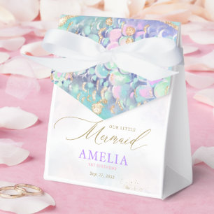 Caixinha De Lembrancinhas Dourada Trilha de Sereia com Largura sob o Anivers