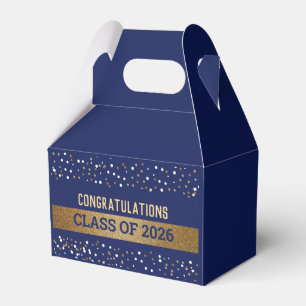 Caixinha De Lembrancinhas Dourado Azul real Turma de 2023